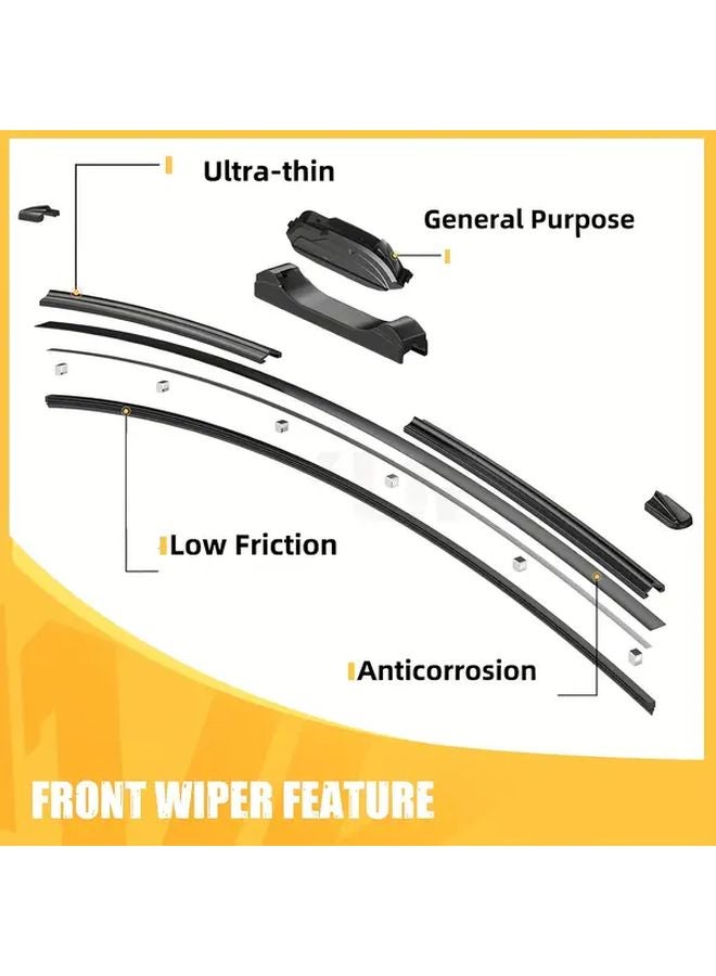 Land Rover Discovery Sport 2015 2020 Front Rear Wiper Blade Set 26 20 12 Inch - Image 3